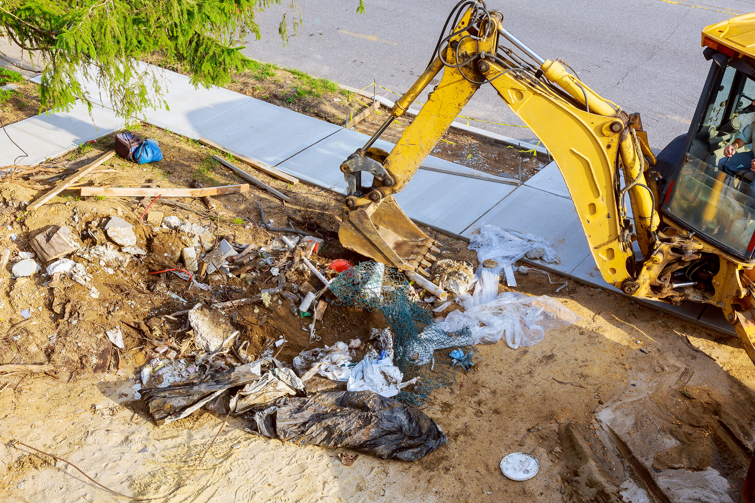 Concrete demolition in Sherman Oaks